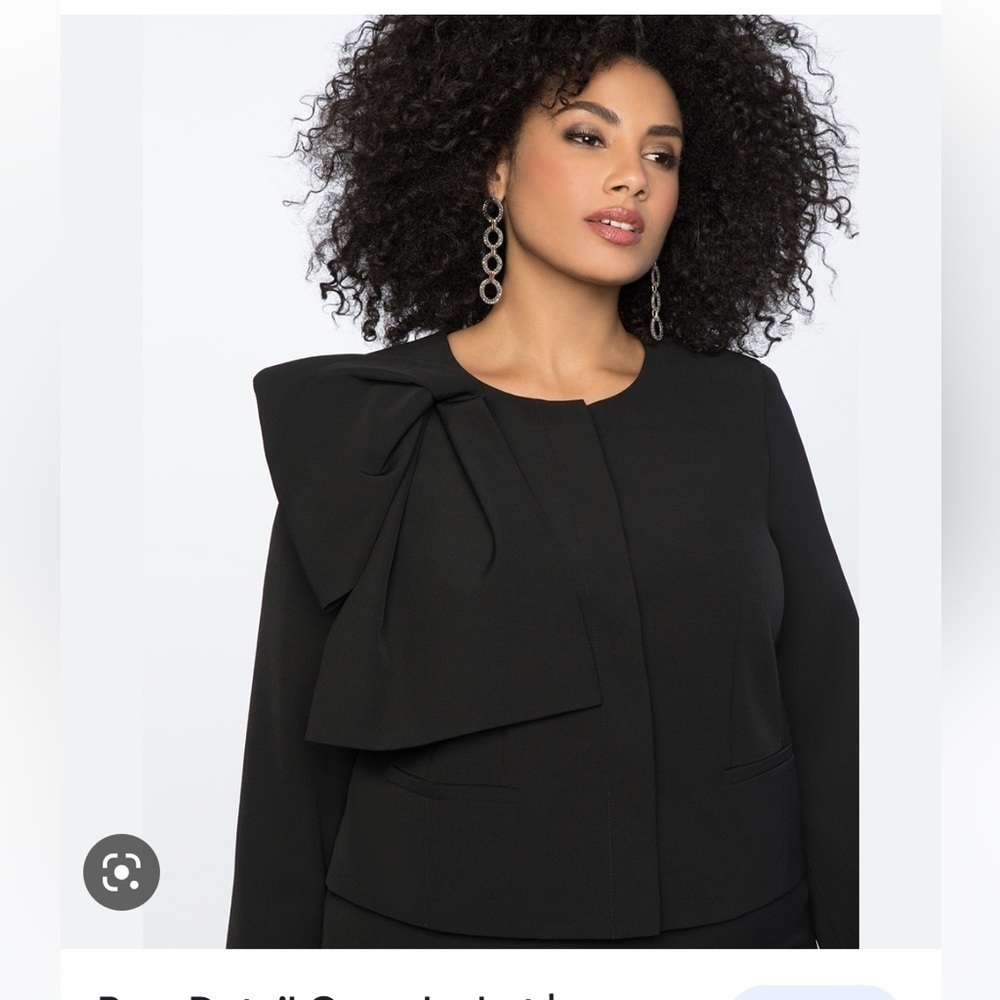 Eloquii Bow Crop Jacket